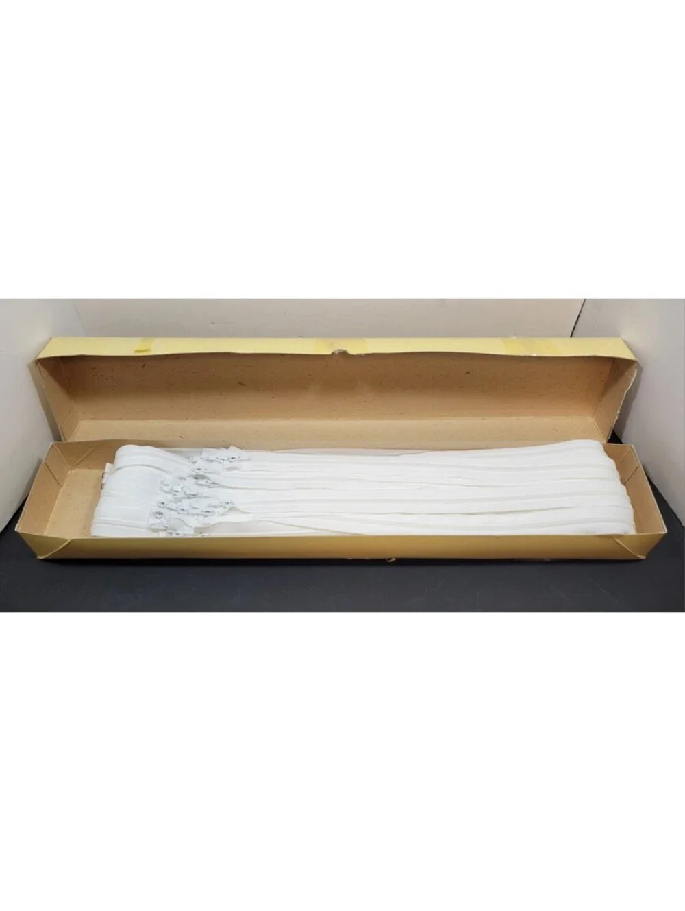 Vintage YKK White Zippers 40 Inch Long No. 501 One Box NOS Open Box (B)
